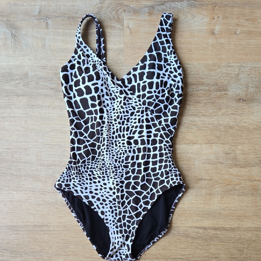 Gottex V Neck Surplice One Piece Swimsuit Sz 10